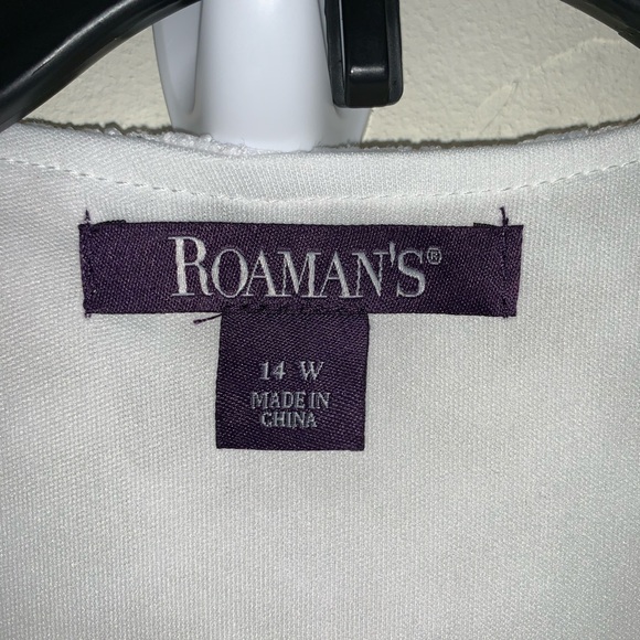 Roaman’s Lace Midi Wrap Dress with Ruffle Hem - Picture 5 of 11